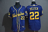 Brewers 22 Christian Yelich Royal Nike 2020 Flexbase Jersey,baseball caps,new era cap wholesale,wholesale hats